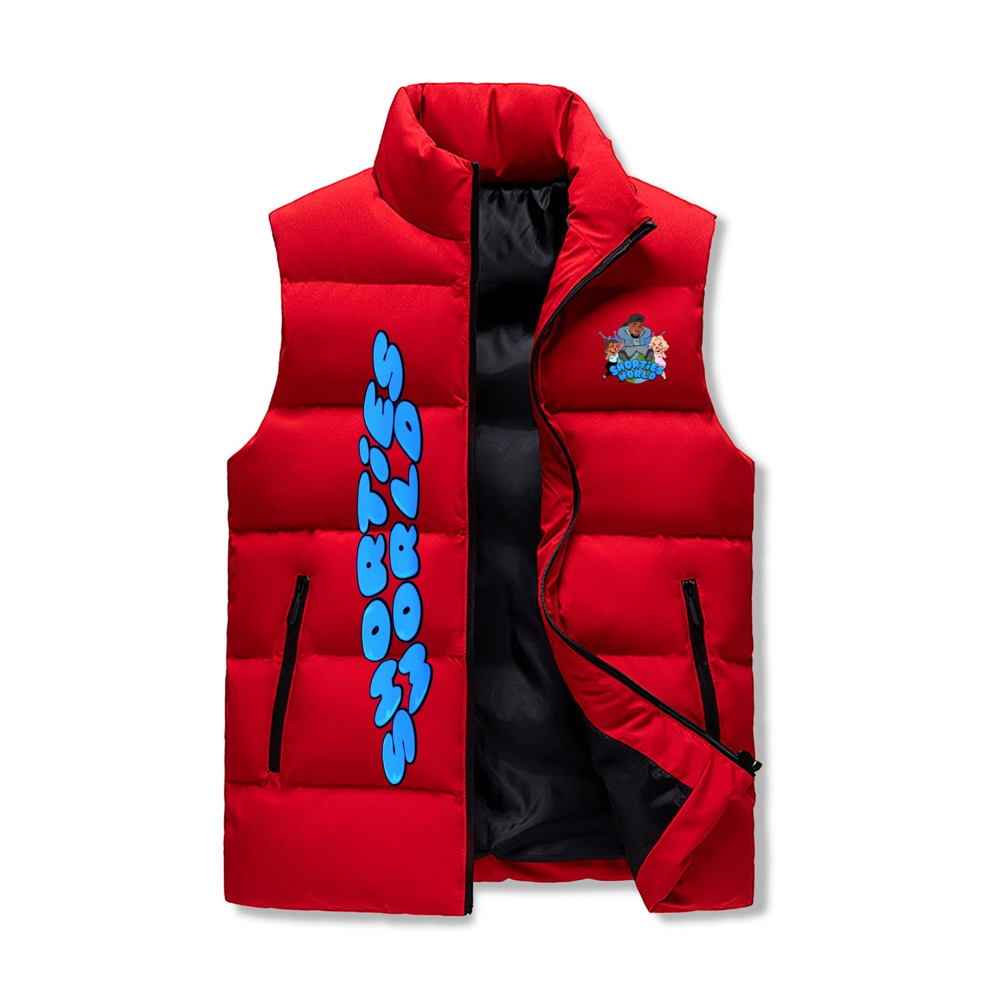 Mens Warm Stand Collar Zip Up Puffer Vest