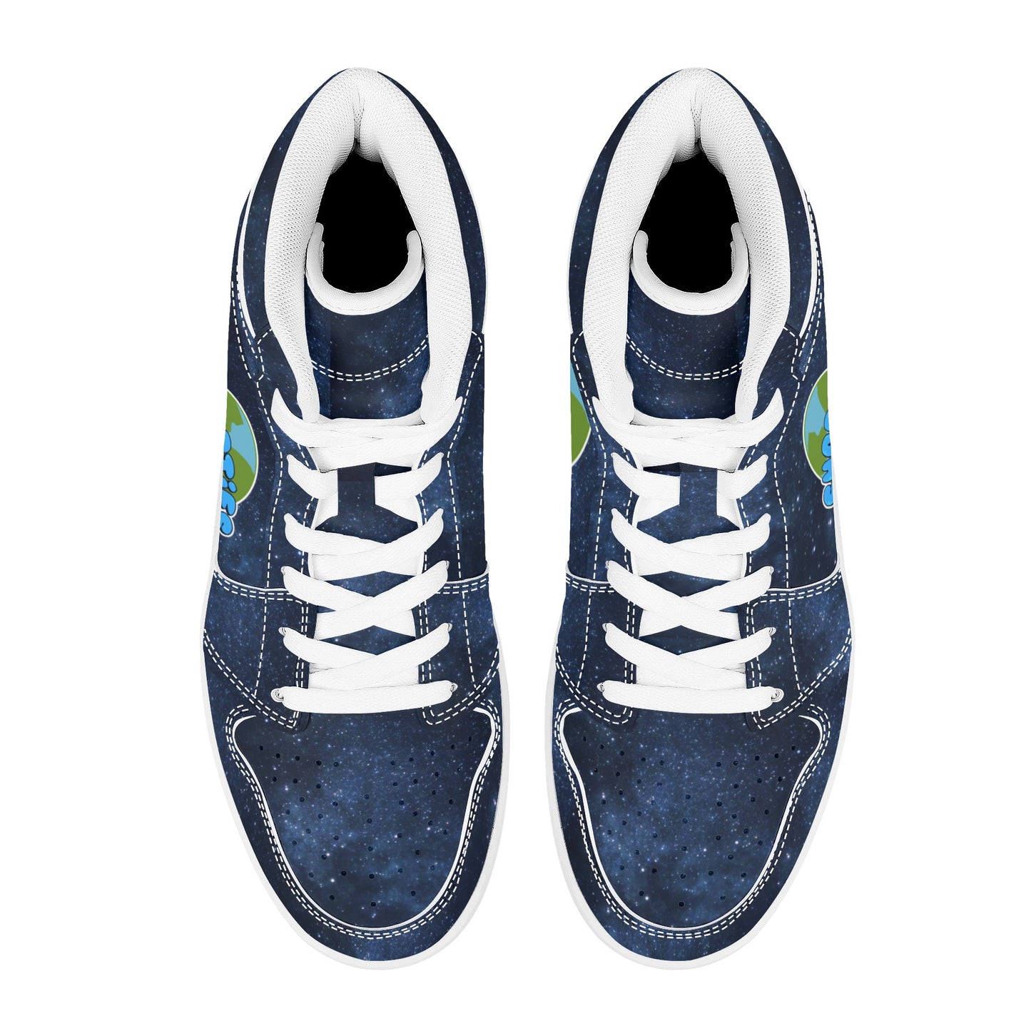 Mens High Top Leather Sneakers