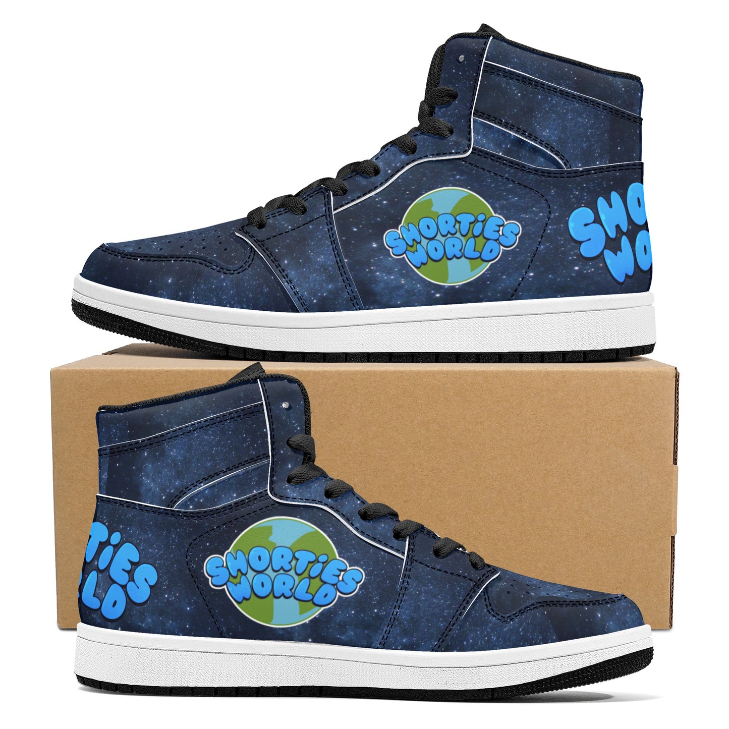 Mens High Top Leather Sneakers