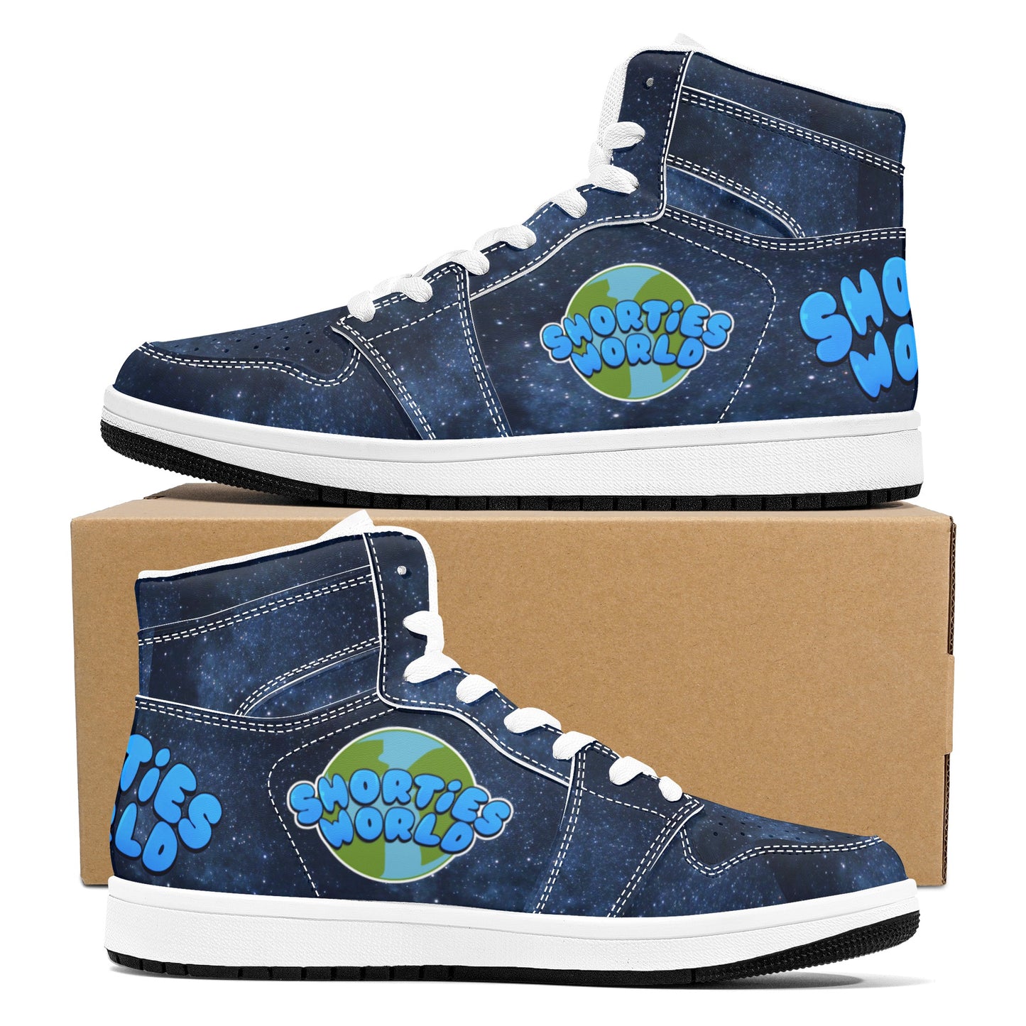 Mens High Top Leather Sneakers
