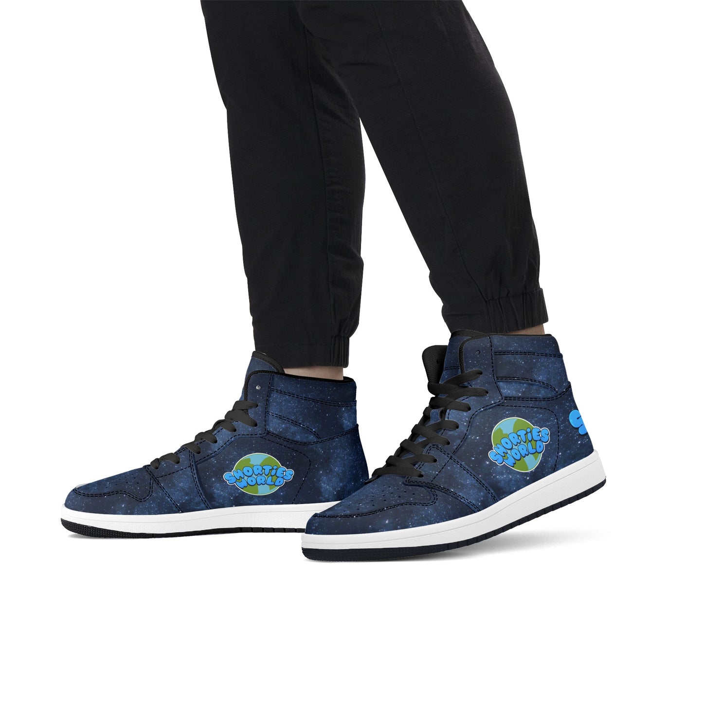 Mens High Top Leather Sneakers