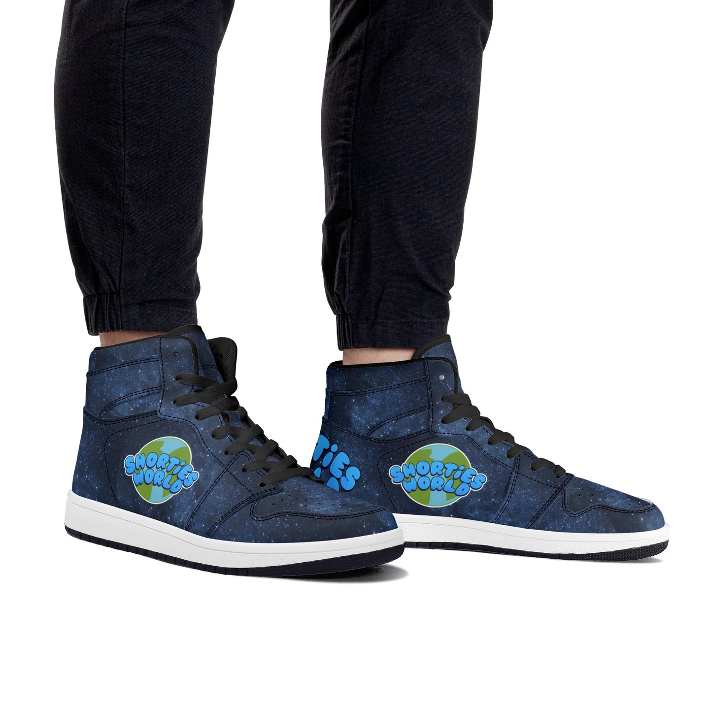 Mens High Top Leather Sneakers