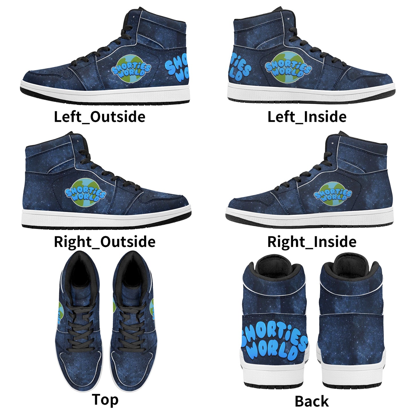 Mens High Top Leather Sneakers