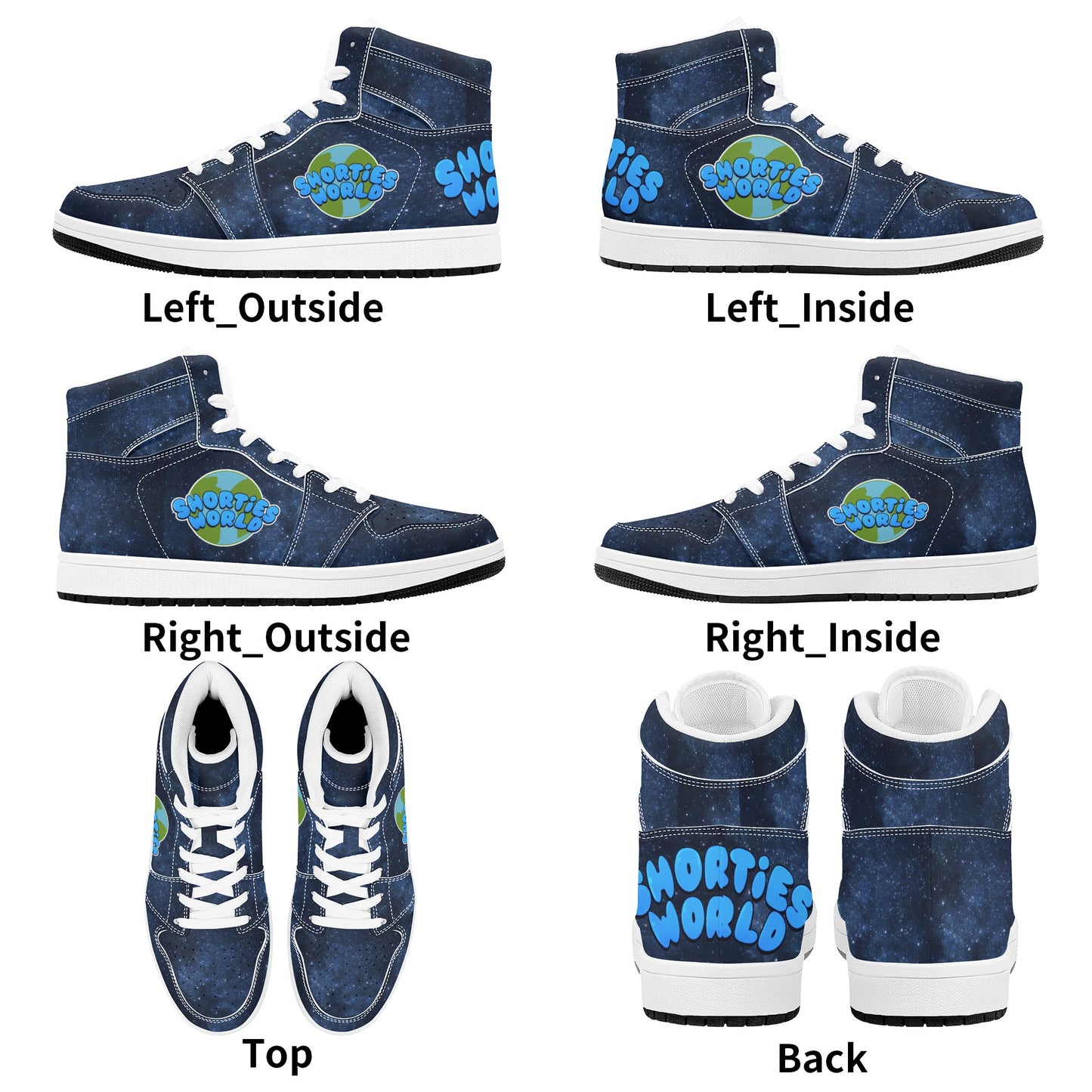 Mens High Top Leather Sneakers