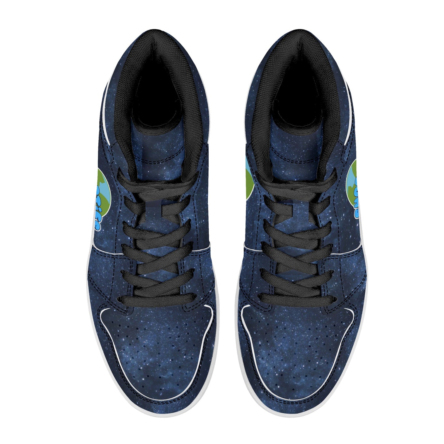 Mens High Top Leather Sneakers