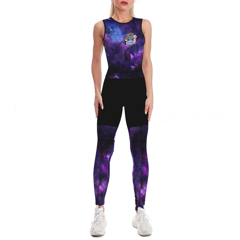 Colorful Ladies Bodysuit Yoga Pants