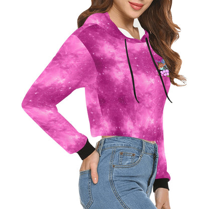 Women's All Over Print Cropped Hoodie (Model H22)