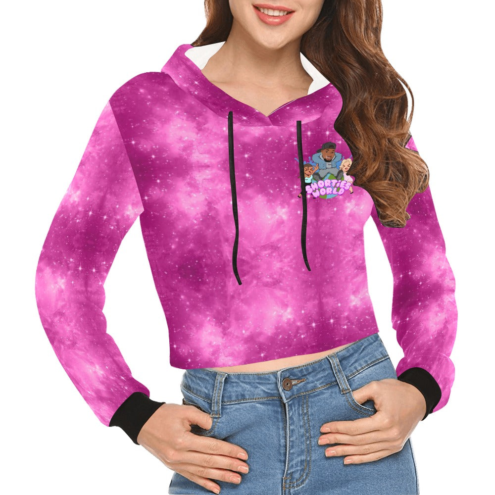 Women's All Over Print Cropped Hoodie (Model H22)